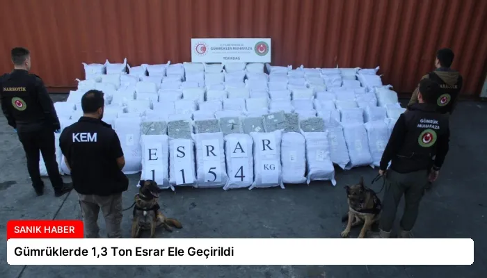 Gümrüklerde 1,3 Ton Esrar Ele Geçirildi