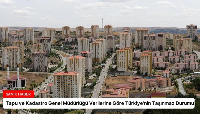 Tapu ve Kadastro Genel Müdürlüğü Verilerine Göre Türkiye’nin Taşınmaz Durumu