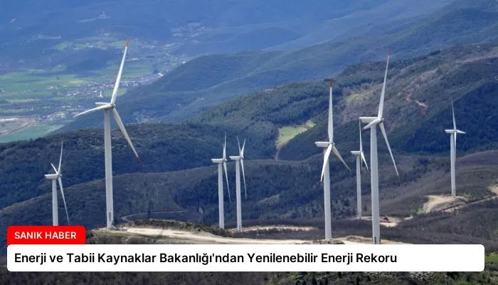 Enerji ve Tabii Kaynaklar Bakanlığı’ndan Yenilenebilir Enerji Rekoru