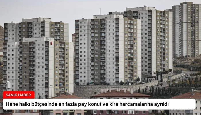 Hane halkı bütçesinde en fazla pay konut ve kira harcamalarına ayrıldı