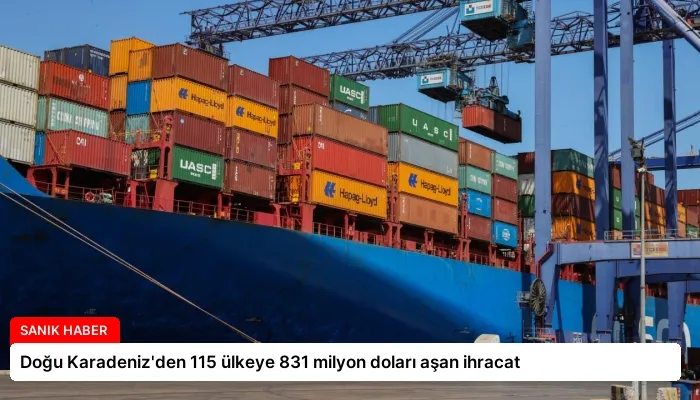 Doğu Karadeniz’den 115 ülkeye 831 milyon doları aşan ihracat