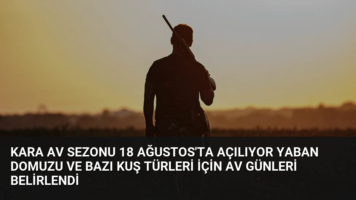Kara Av Sezonu 18 Ağustos’ta Açılıyor Yaban Domuzu ve Bazı Kuş Türleri İçin Av Günleri Belirlendi