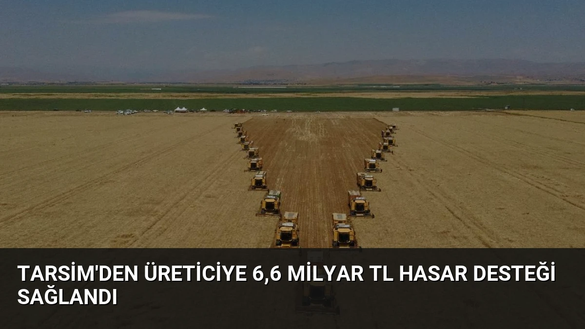 TARSİM’den Üreticiye 6,6 Milyar TL Hasar Desteği Sağlandı